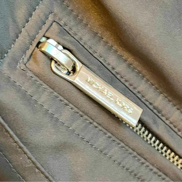 Michael Kors water-resistent Anorak Olive Green Women's Belted Jacket size M - Picture 5 of 10